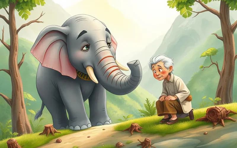 Con voi với người quản tượng già