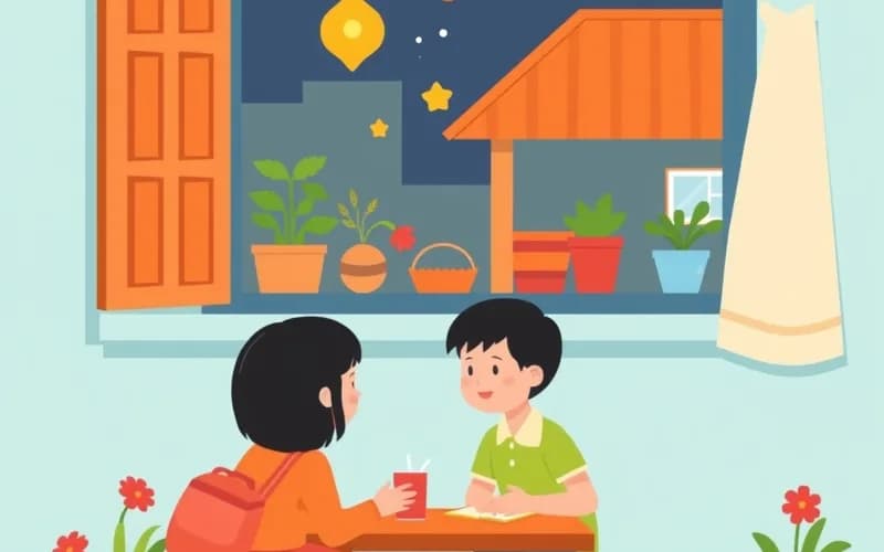 Vợ chồng TPHCM xây nhà vườn hài hòa, tạo không gian thư giãn - truyện thiếu nhi VienanKids