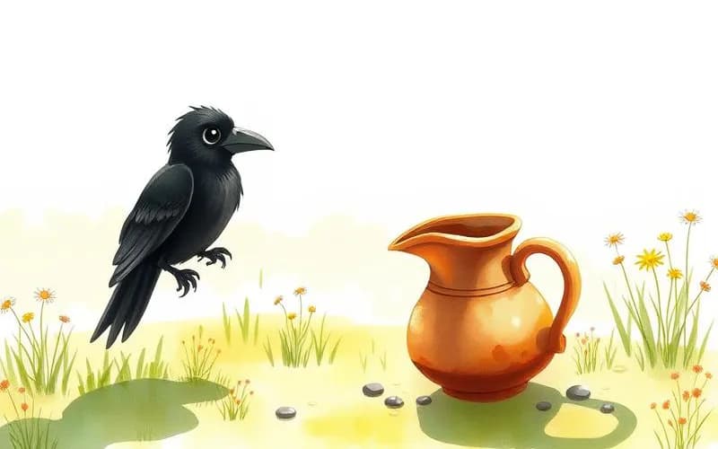 Con Quạ và Chiếc Bình - Một Truyện Ngụ Ngôn của Aesop