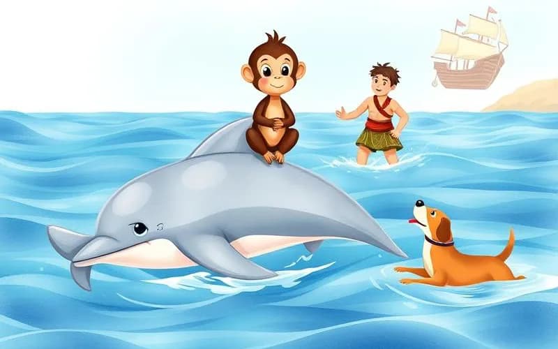 Con Khỉ và Cá Heo