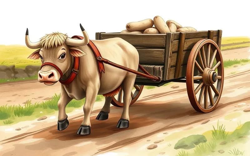 Đôi bò và cặp bánh xe