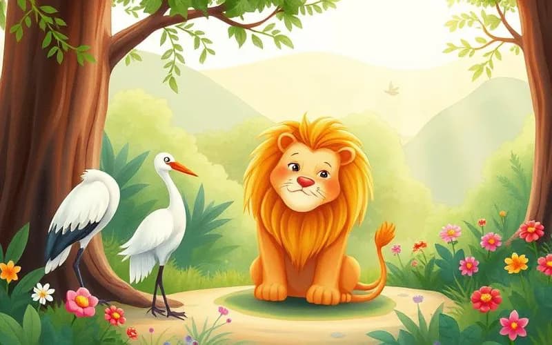 Truyện Cổ Tích Ấn Độ - Sư Tử và Con Sếu (của Joseph Jacobs)