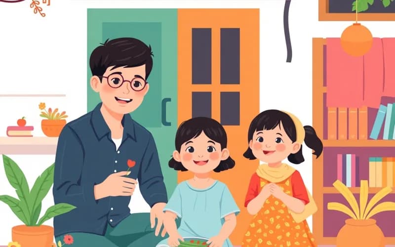 Vườn rau sân thượng của gia đình Hà Nội: Ấm áp và xanh tươi - truyện thiếu nhi VienanKids