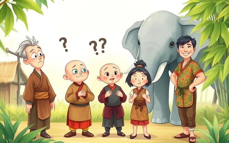 Thầy bói xem voi